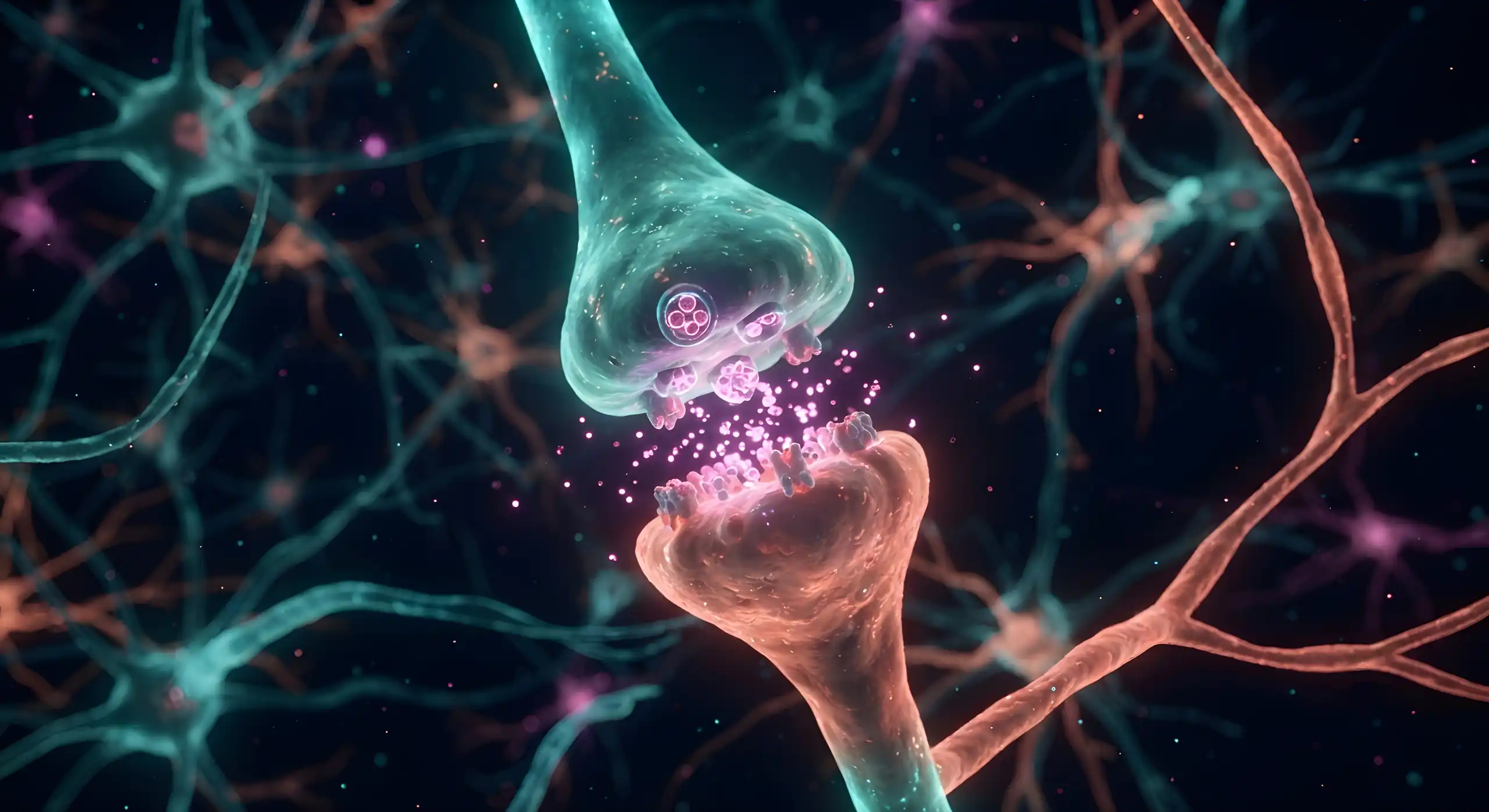 A neural network, closer, the pattern taking shape