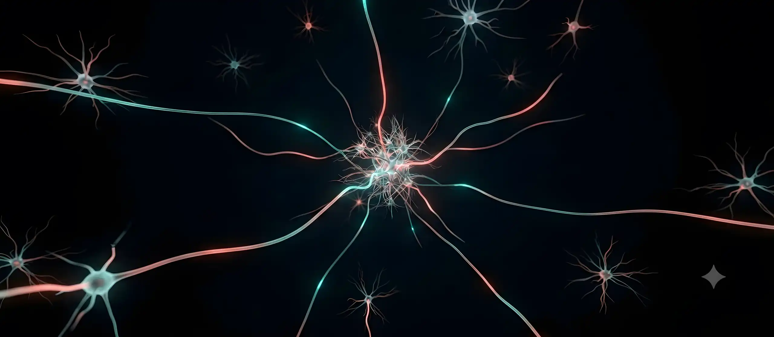 The internal connecting network, warm, patterns holding together